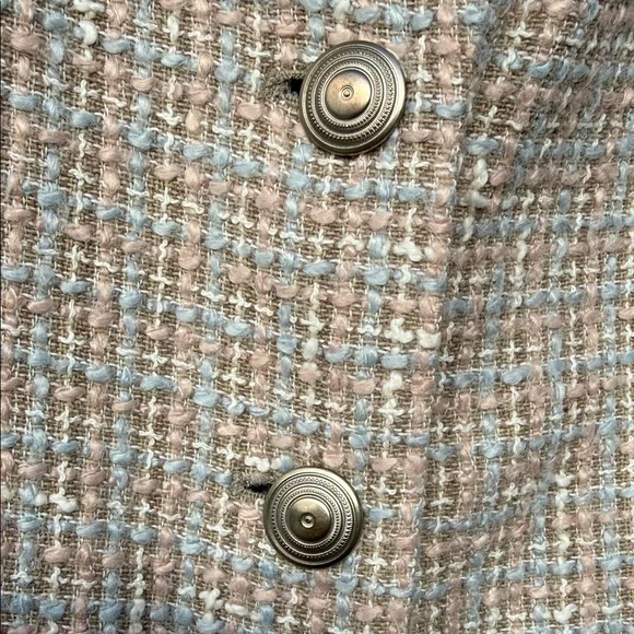Tahari Light Pink and Green Tweed Blazer - Picture 4 of 14